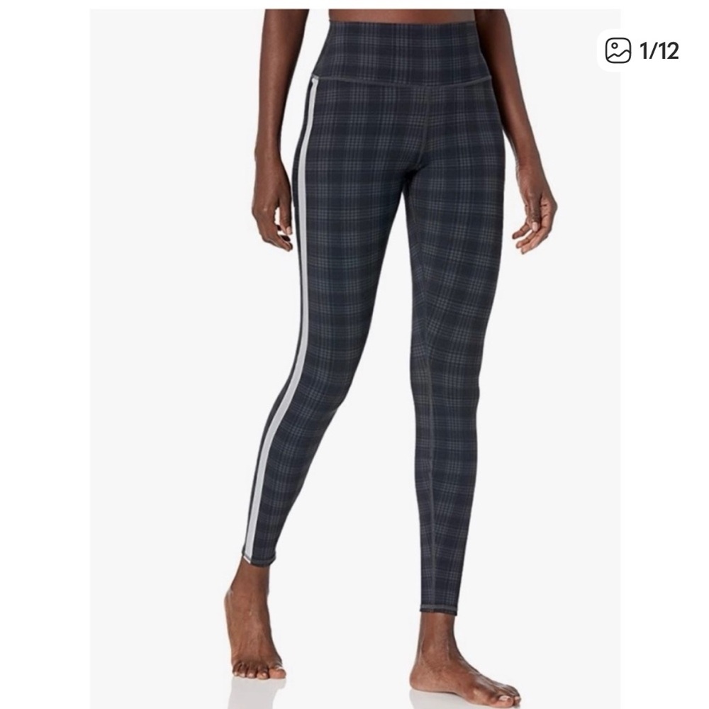 ALO YOGA Occassion Legging Pattern Play Black Plaid | S